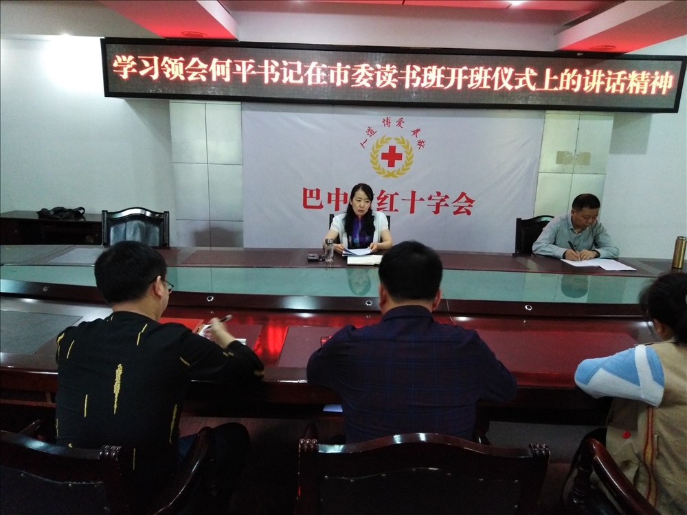 市红十字会认真学习贯彻何平书记讲话精神