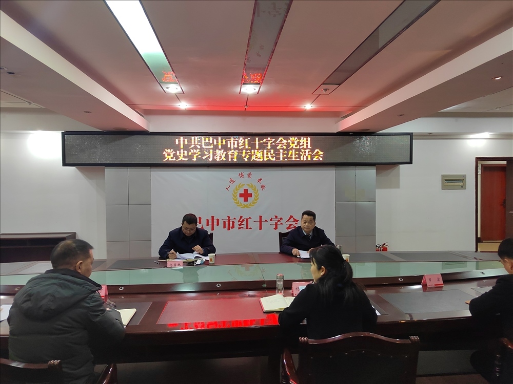 市红十字会党组召开党史学习教育专题民主生活会